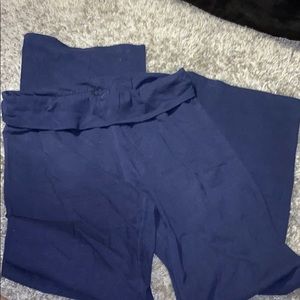Navy blue flair leg yoga pants